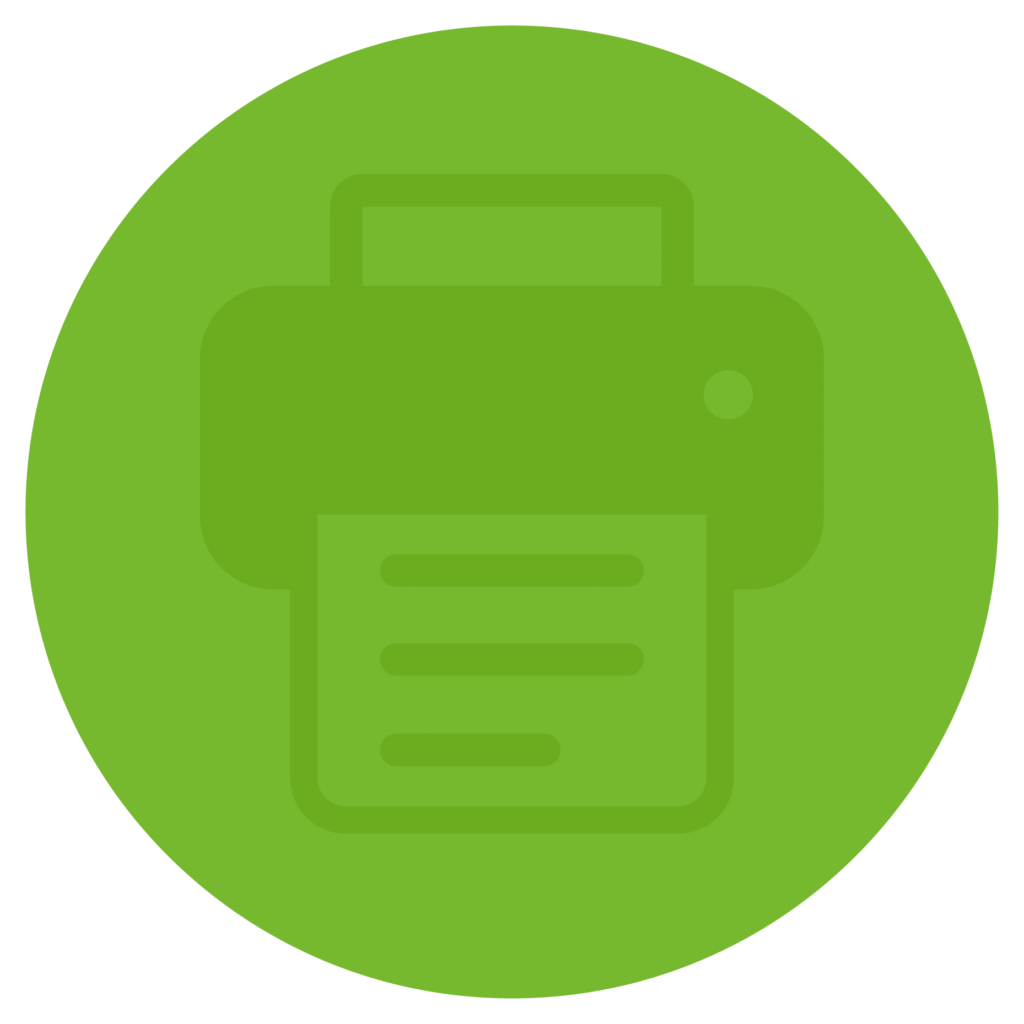 Printer icon with paper sheet - Bimbleyboo Printables