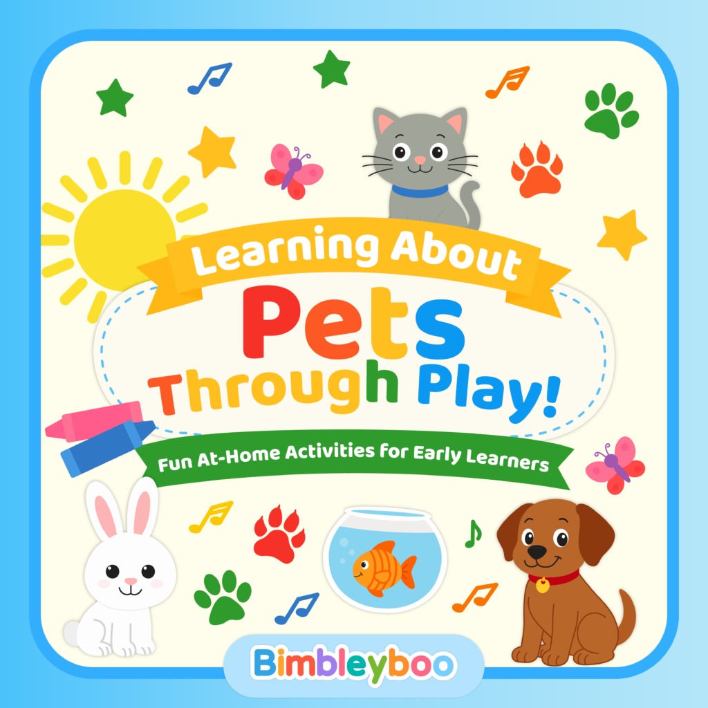 Learning about pets through play with fun at-home activities for early learners