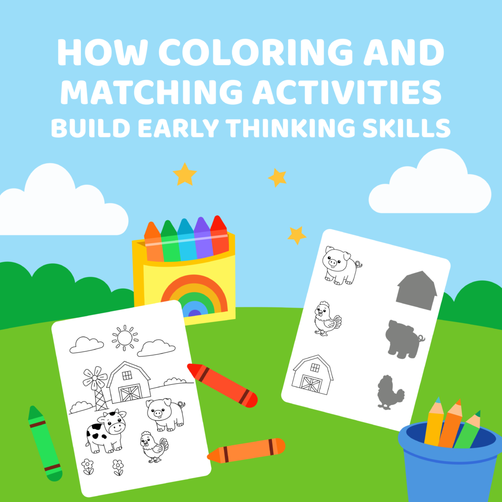 How coloring and matching activities build early thinking skills in young children