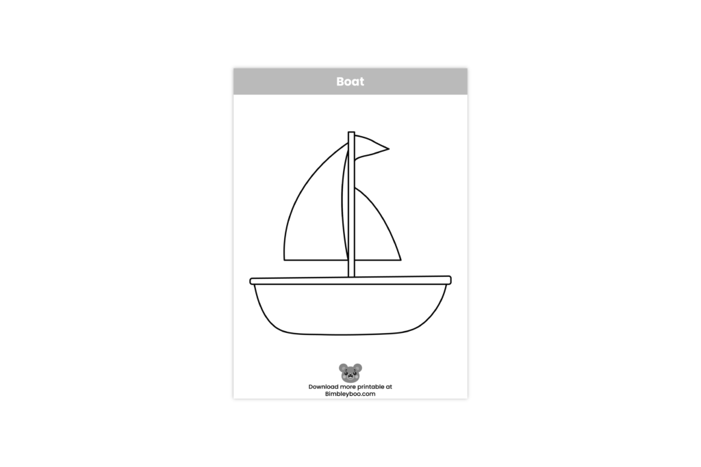 Boat coloring page for kids printable transportation worksheet
