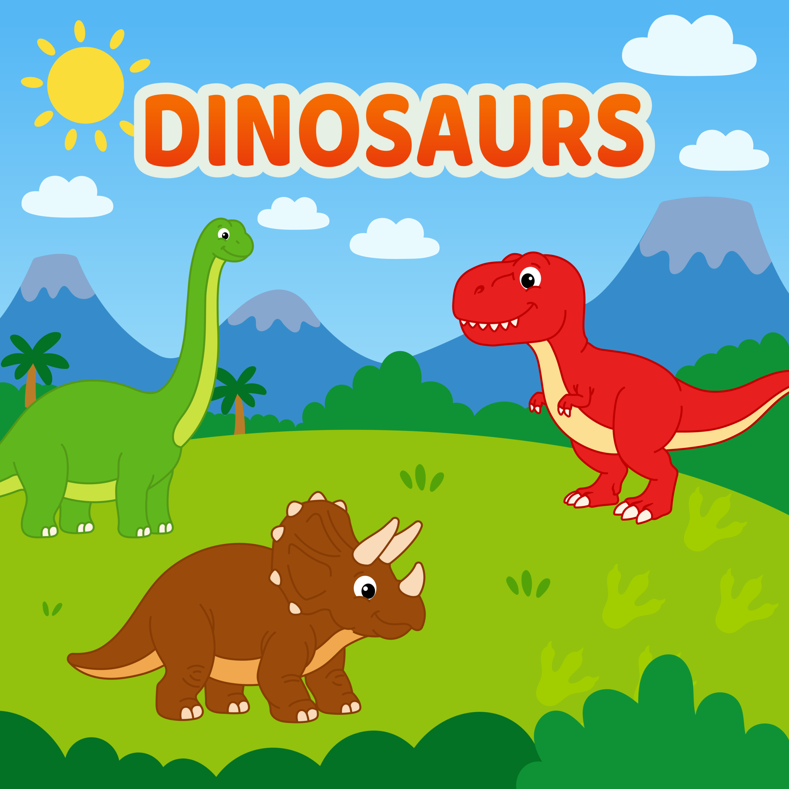Dinosaur coloring pages and printable activities for preschool and kindergarten